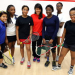 Nicol David & SquashSmarts Kids – U.S. Open Squash@SquashSmarts 10-6-12…Photo By Rudy C. Jones 372_A
